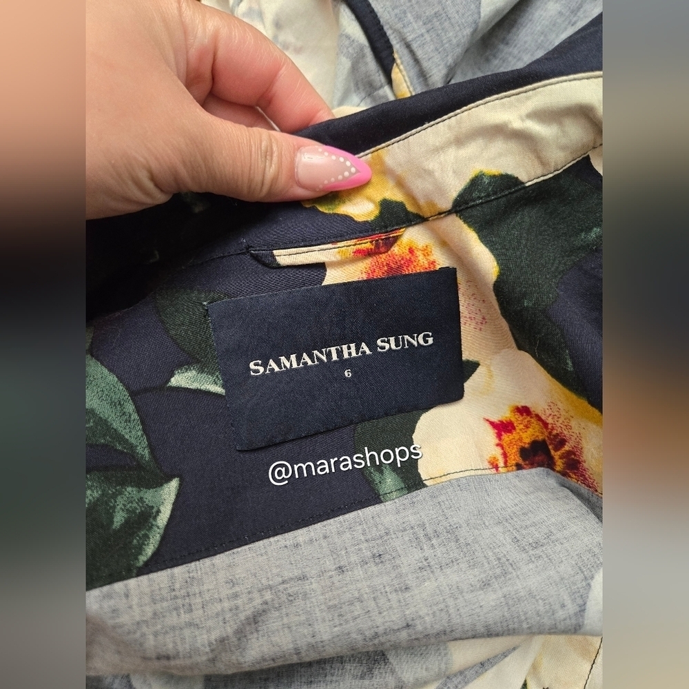 Samantha Sung Audrey Floral Print Shirt Dress - Picture 7 of 8